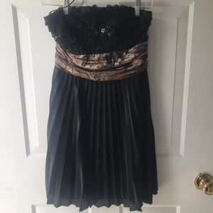 Black and camo homecoming dress